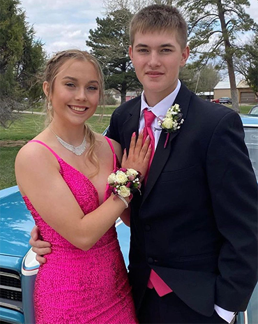 Prom Young Man and Young Woman